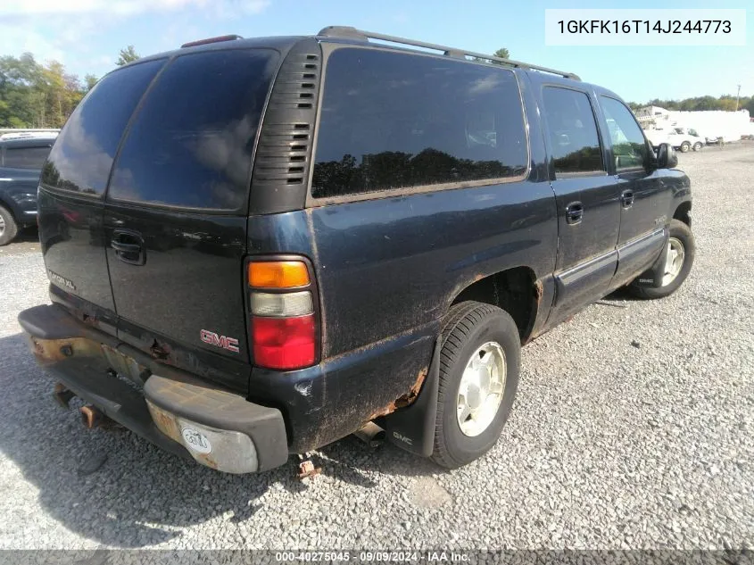 2004 GMC Yukon Xl 1500 Sle VIN: 1GKFK16T14J244773 Lot: 40275045