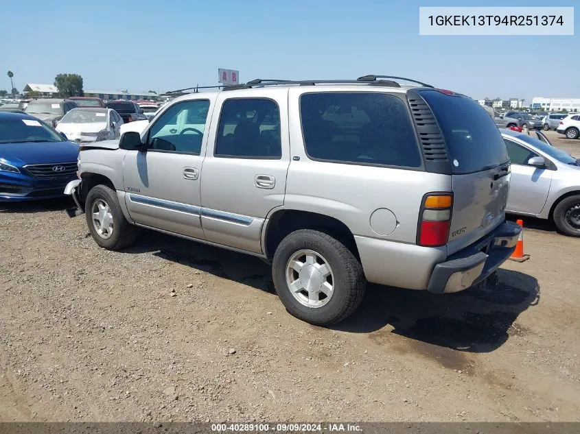 1GKEK13T94R251374 2004 GMC Yukon Slt