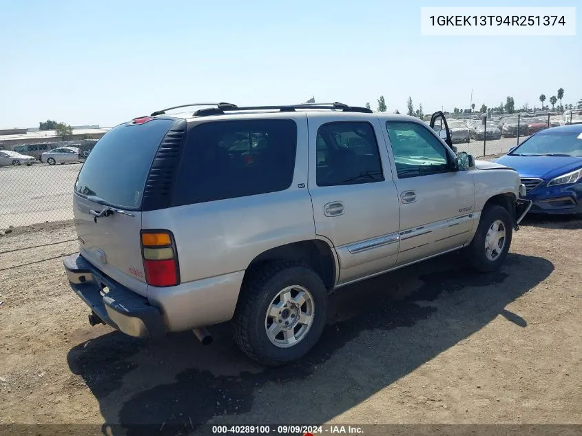 1GKEK13T94R251374 2004 GMC Yukon Slt