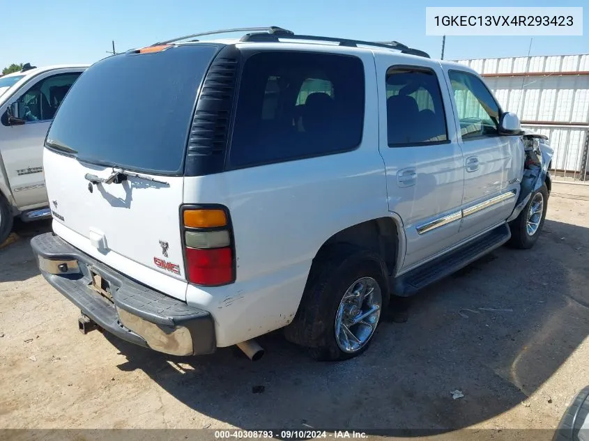 2004 GMC Yukon Sle VIN: 1GKEC13VX4R293423 Lot: 40308793