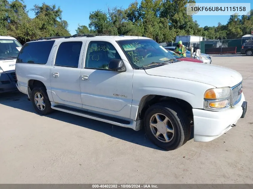 2004 GMC Yukon VIN: 1GKF66U84J115158 Lot: 40402382