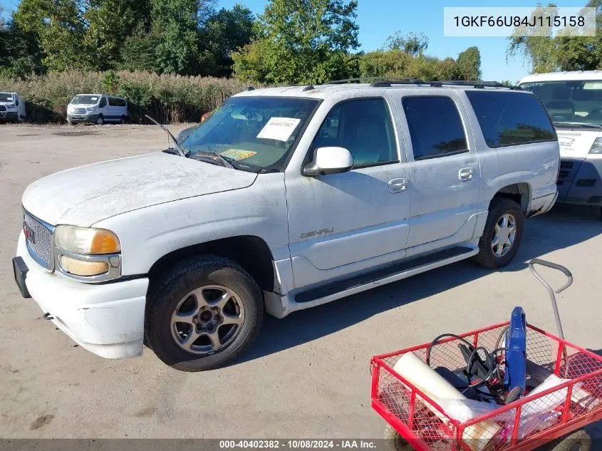 2004 GMC Yukon VIN: 1GKF66U84J115158 Lot: 40402382