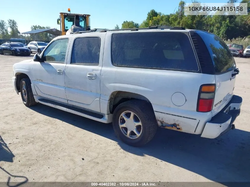 2004 GMC Yukon VIN: 1GKF66U84J115158 Lot: 40402382