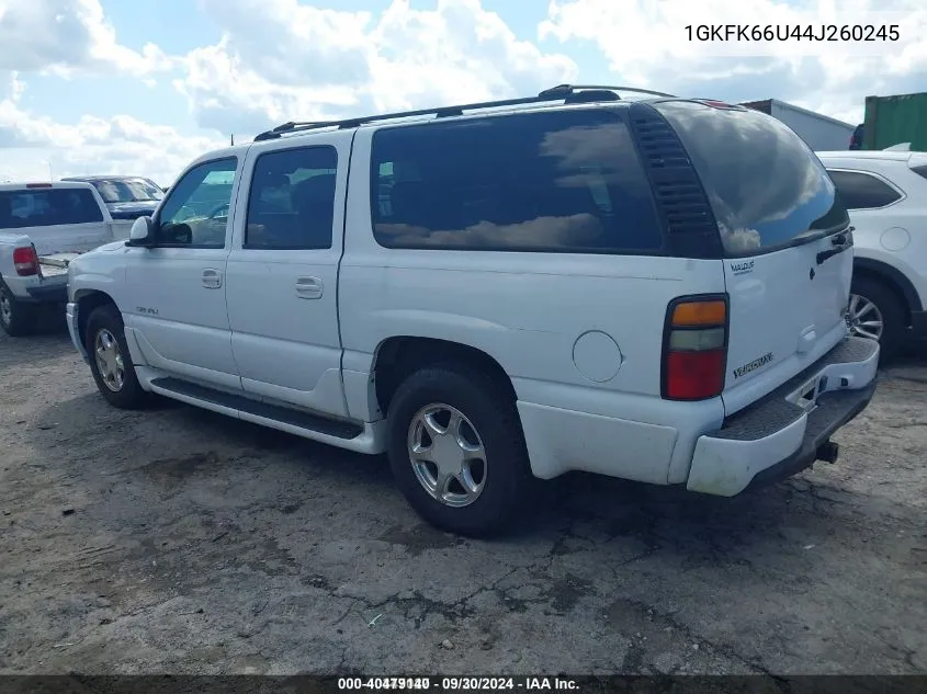 2004 GMC Yukon Xl 1500 Denali VIN: 1GKFK66U44J260245 Lot: 40479140