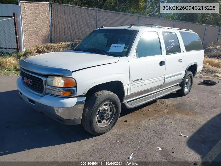 2004 GMC Yukon Xl 2500 Slt VIN: 3GKGK26G94G215228 Lot: 40490141