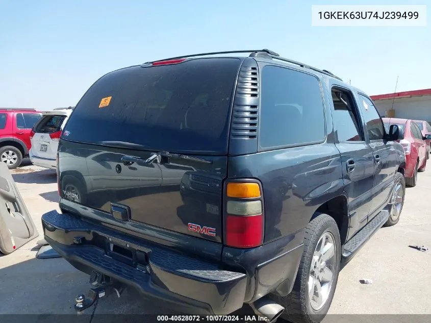 2004 GMC Yukon Denali VIN: 1GKEK63U74J239499 Lot: 40528072