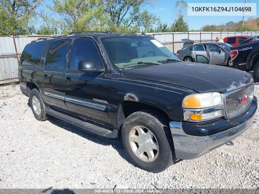 2004 GMC Yukon Xl K1500 VIN: 1GKFK16Z94J104698 Lot: 40529713