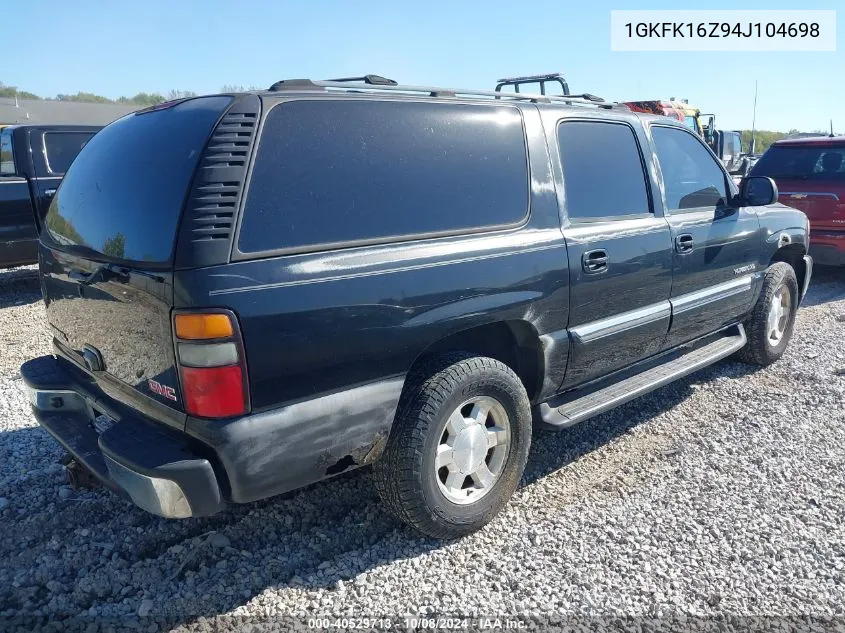 2004 GMC Yukon Xl K1500 VIN: 1GKFK16Z94J104698 Lot: 40529713