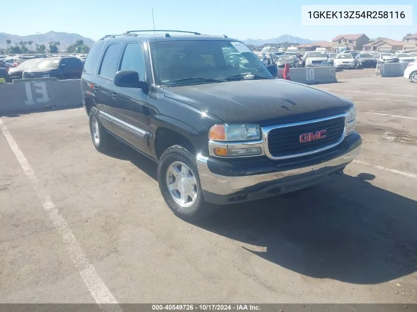 2004 GMC Yukon Slt VIN: 1GKEK13Z54R258116 Lot: 40549726