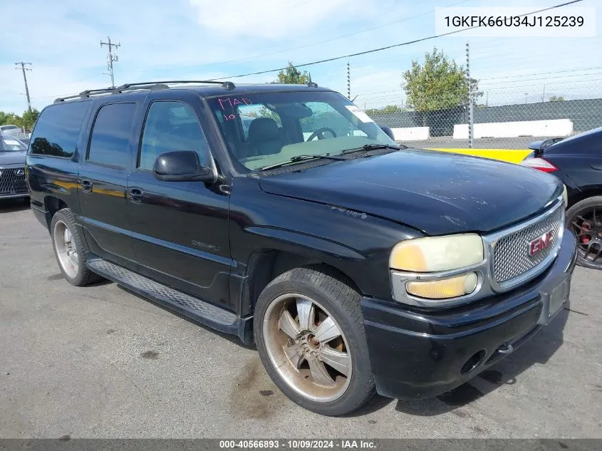 2004 GMC Yukon Xl 1500 Denali VIN: 1GKFK66U34J125239 Lot: 40566893