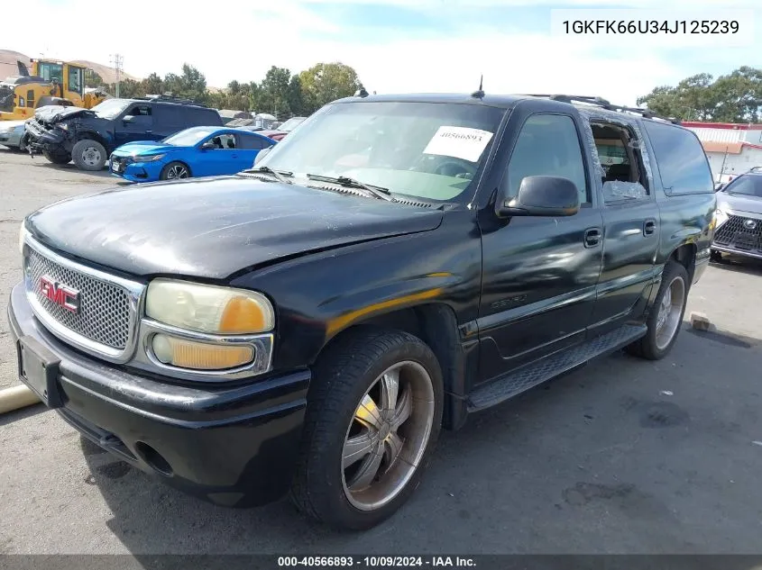 2004 GMC Yukon Xl 1500 Denali VIN: 1GKFK66U34J125239 Lot: 40566893