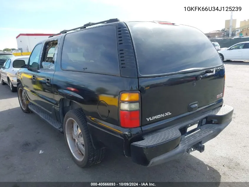 2004 GMC Yukon Xl 1500 Denali VIN: 1GKFK66U34J125239 Lot: 40566893