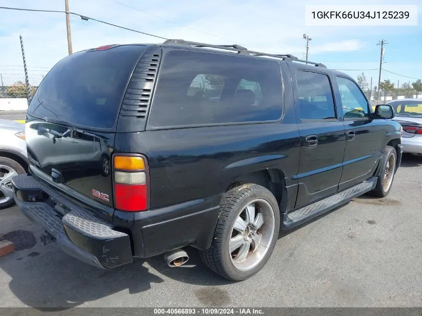 2004 GMC Yukon Xl 1500 Denali VIN: 1GKFK66U34J125239 Lot: 40566893