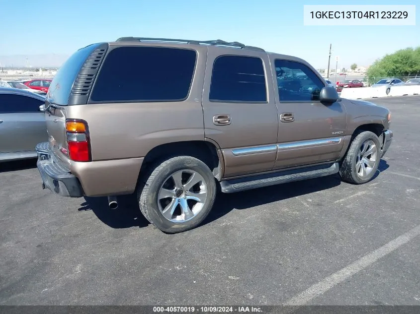 2004 GMC Yukon Slt VIN: 1GKEC13T04R123229 Lot: 40570019