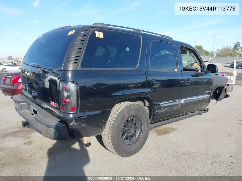 2004 GMC Yukon VIN: 1GKEC13V44R113773 Lot: 40620856