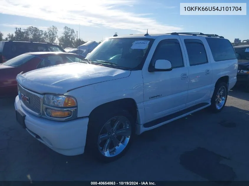 2004 GMC Yukon Xl 1500 Denali VIN: 1GKFK66U54J101704 Lot: 40654863