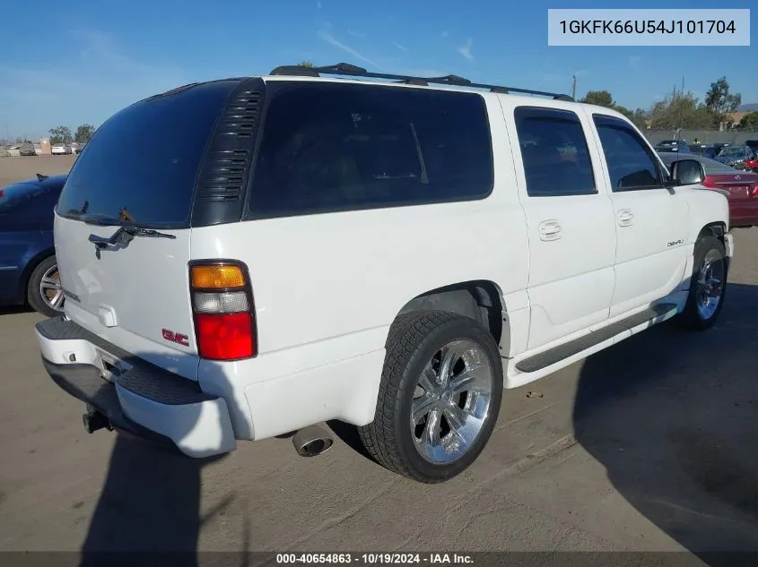 2004 GMC Yukon Xl 1500 Denali VIN: 1GKFK66U54J101704 Lot: 40654863