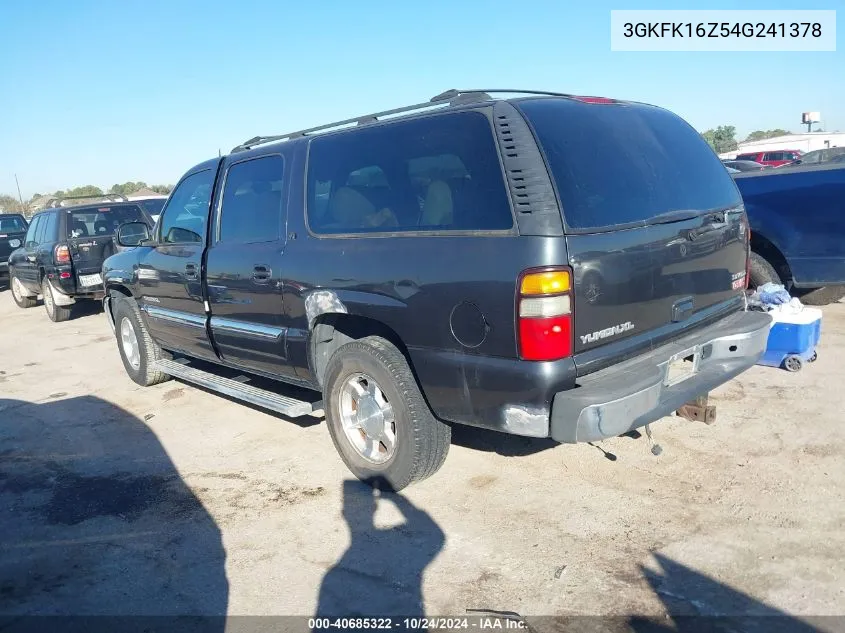 2004 GMC Yukon Xl 1500 Slt VIN: 3GKFK16Z54G241378 Lot: 40685322