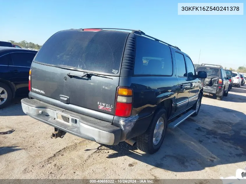 2004 GMC Yukon Xl 1500 Slt VIN: 3GKFK16Z54G241378 Lot: 40685322