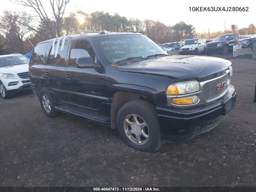 2004 GMC Yukon Denali VIN: 1GKEK63UX4J280662 Lot: 40847473