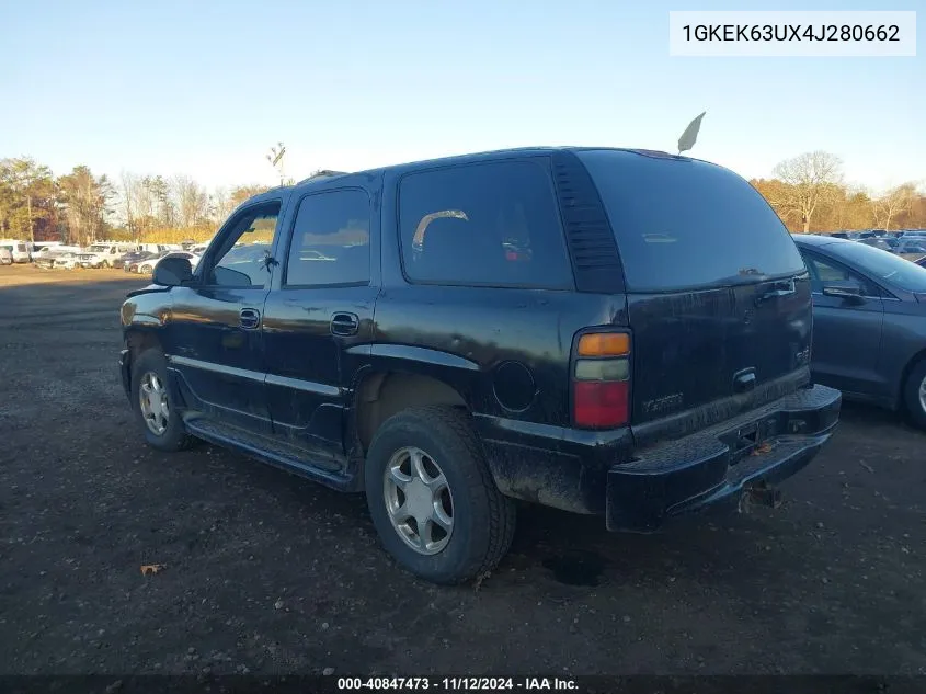 2004 GMC Yukon Denali VIN: 1GKEK63UX4J280662 Lot: 40847473