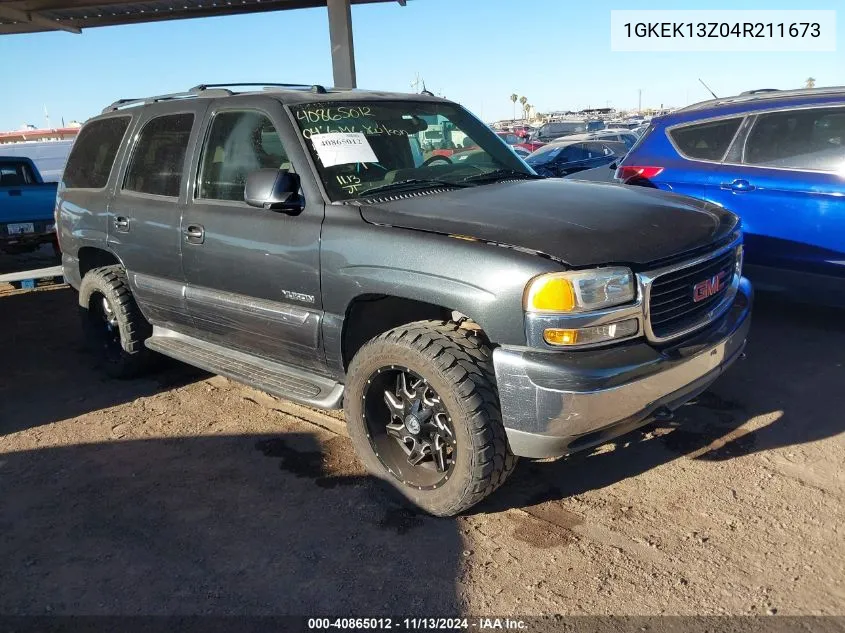 2004 GMC Yukon Slt VIN: 1GKEK13Z04R211673 Lot: 40865012