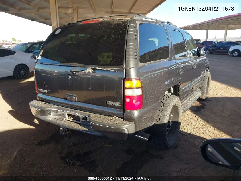 2004 GMC Yukon Slt VIN: 1GKEK13Z04R211673 Lot: 40865012