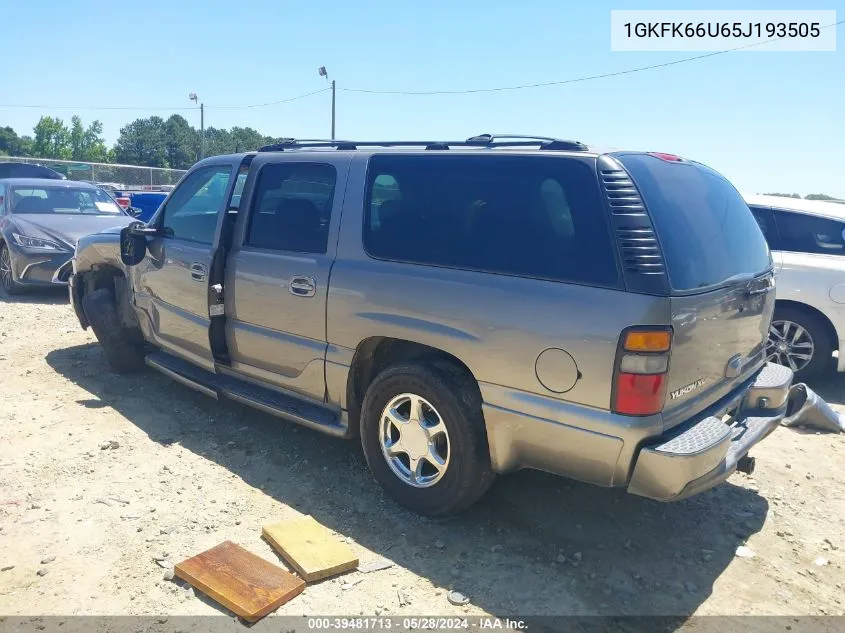 1GKFK66U65J193505 2005 GMC Yukon Xl 1500 Denali