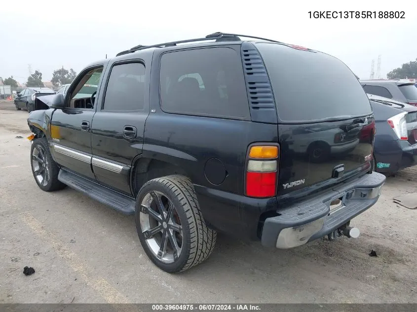 2005 GMC Yukon Slt VIN: 1GKEC13T85R188802 Lot: 39604975