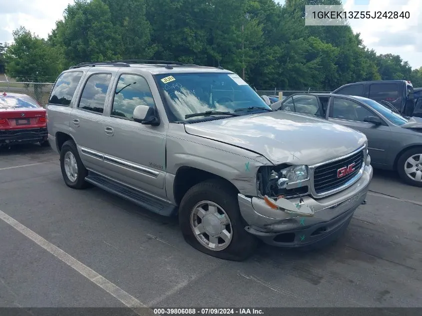 2005 GMC Yukon Slt VIN: 1GKEK13Z55J242840 Lot: 39806088