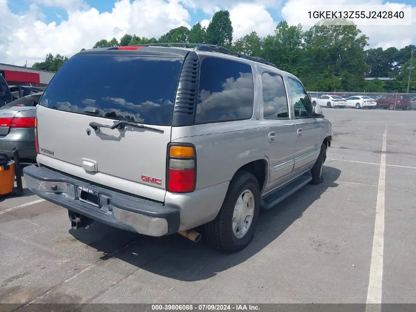 2005 GMC Yukon Slt VIN: 1GKEK13Z55J242840 Lot: 39806088