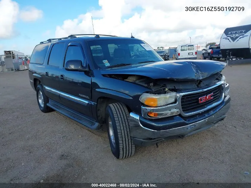 2005 GMC Yukon Xl 1500 Slt VIN: 3GKEC16Z55G192709 Lot: 40022468