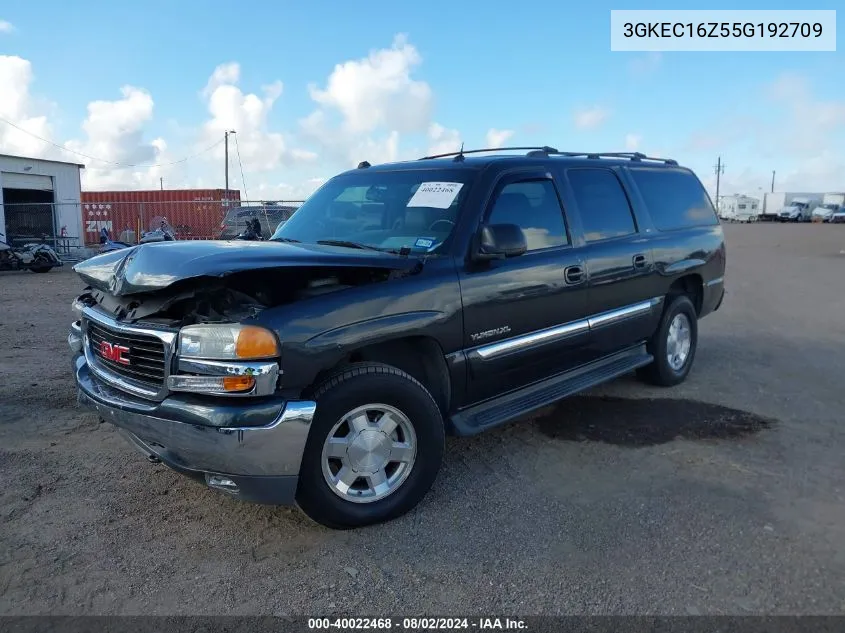 2005 GMC Yukon Xl 1500 Slt VIN: 3GKEC16Z55G192709 Lot: 40022468