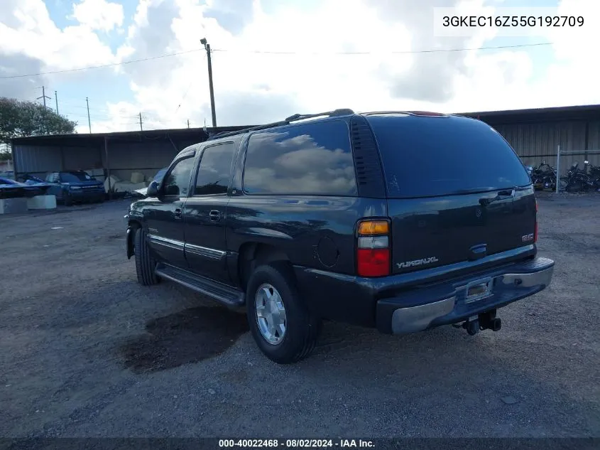 2005 GMC Yukon Xl 1500 Slt VIN: 3GKEC16Z55G192709 Lot: 40022468