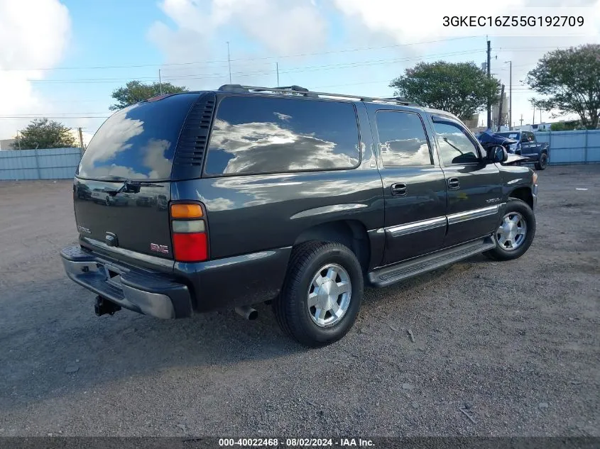 2005 GMC Yukon Xl 1500 Slt VIN: 3GKEC16Z55G192709 Lot: 40022468