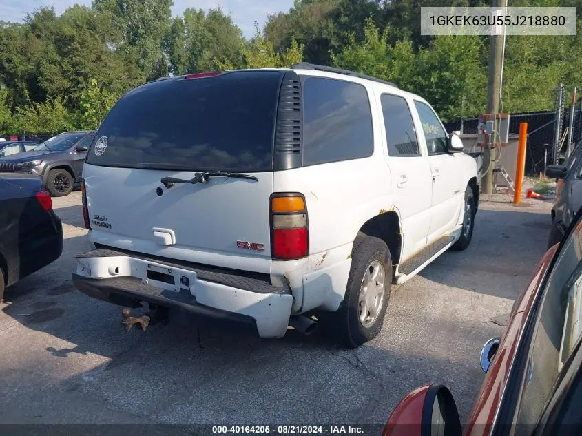 2005 GMC Yukon Denali VIN: 1GKEK63U55J218880 Lot: 40164205