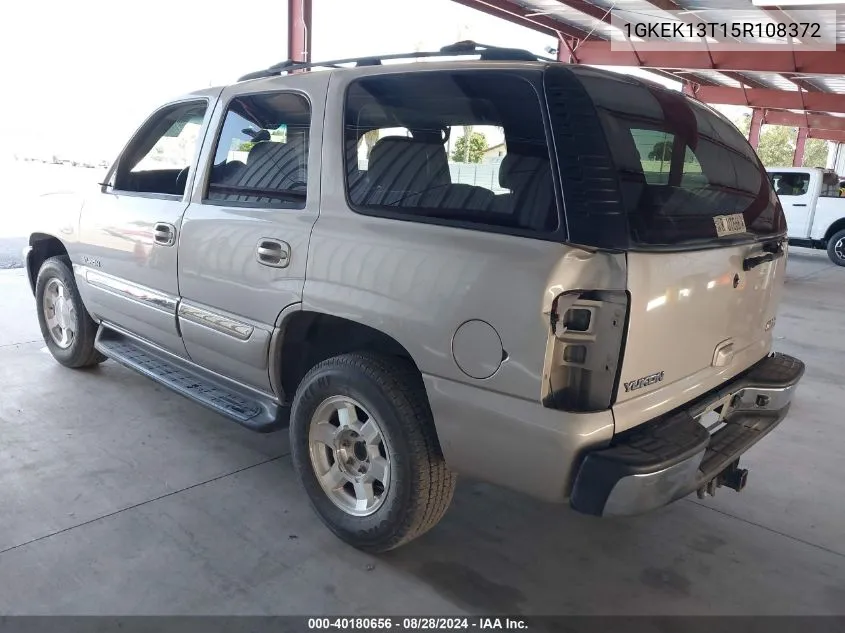 2005 GMC Yukon Slt VIN: 1GKEK13T15R108372 Lot: 40180656