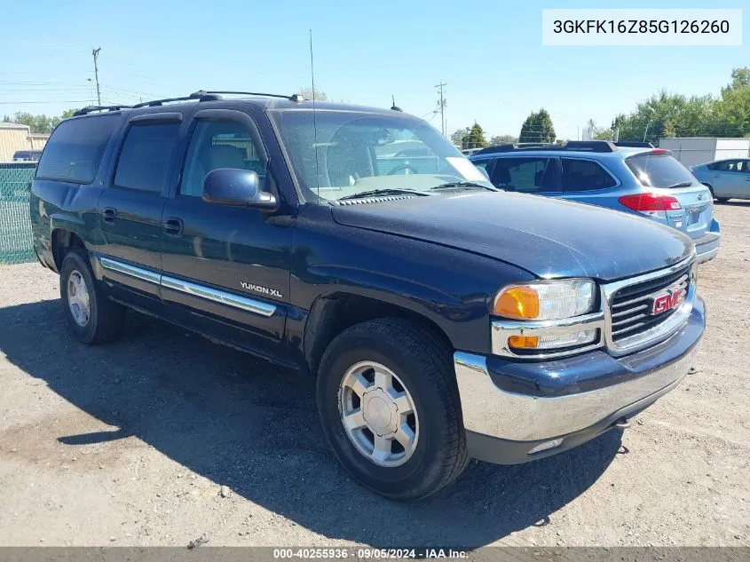 2005 GMC Yukon Xl 1500 Slt VIN: 3GKFK16Z85G126260 Lot: 40255936