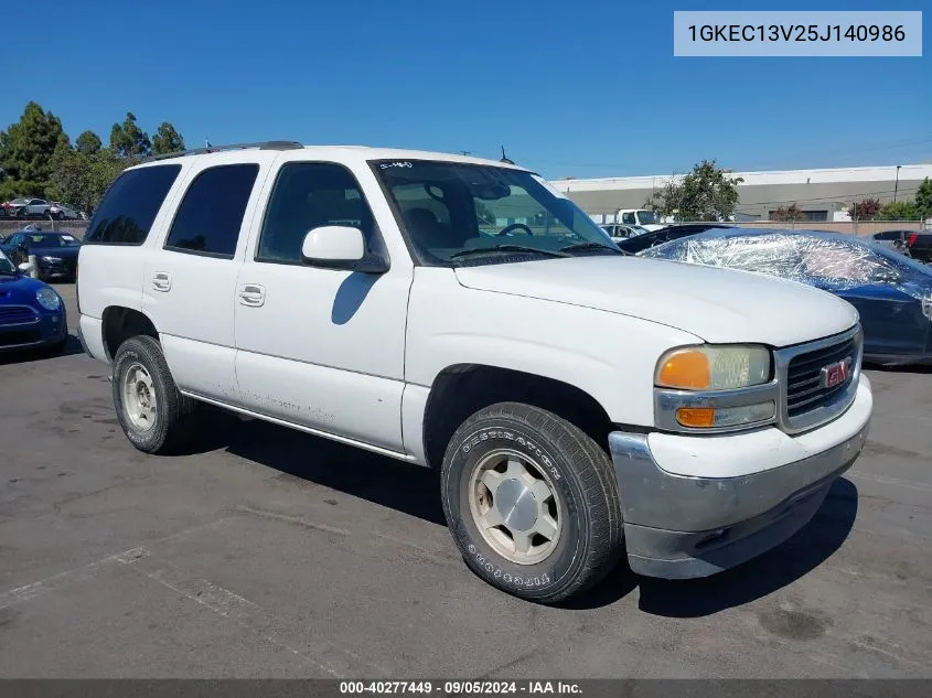 2005 GMC Yukon Sle VIN: 1GKEC13V25J140986 Lot: 40277449