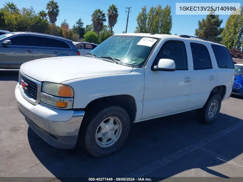 2005 GMC Yukon Sle VIN: 1GKEC13V25J140986 Lot: 40277449