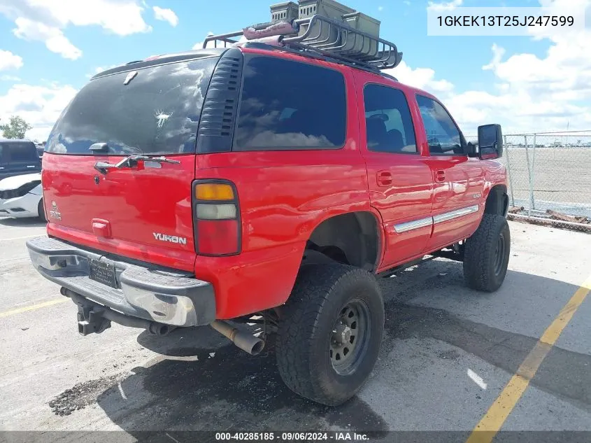 2005 GMC Yukon Sle VIN: 1GKEK13T25J247599 Lot: 40285185