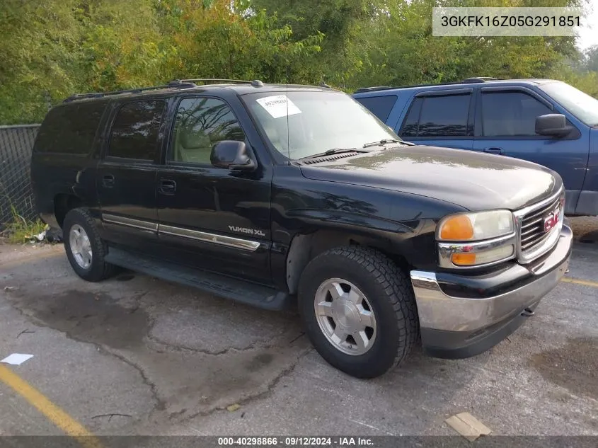 2005 GMC Yukon Xl K1500 VIN: 3GKFK16Z05G291851 Lot: 40298866