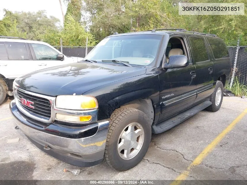 2005 GMC Yukon Xl K1500 VIN: 3GKFK16Z05G291851 Lot: 40298866