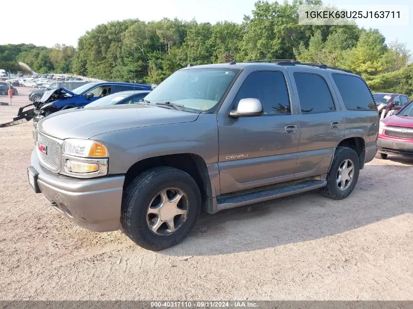 2005 GMC Yukon Denali VIN: 1GKEK63U25J163711 Lot: 40317110