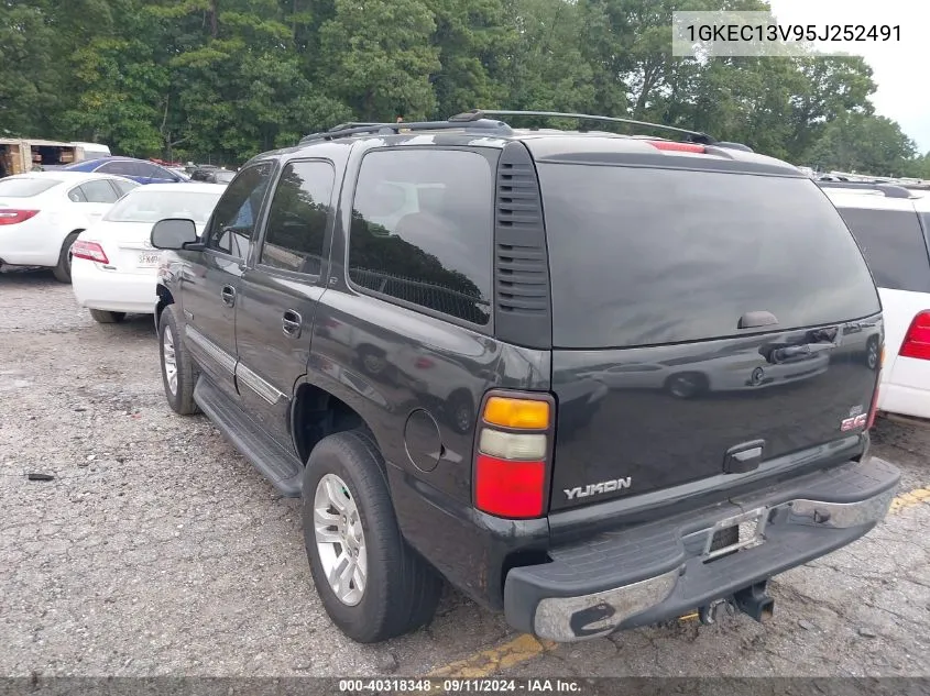 2005 GMC Yukon Slt VIN: 1GKEC13V95J252491 Lot: 40318348