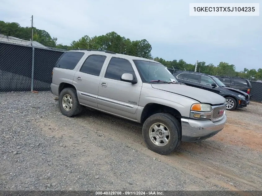 2005 GMC Yukon Slt VIN: 1GKEC13TX5J104235 Lot: 40329708