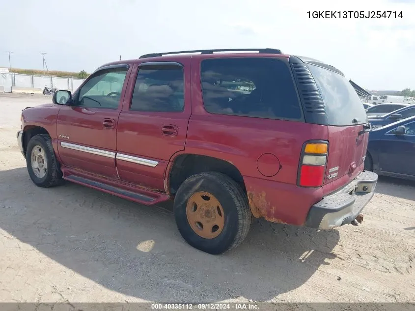 2005 GMC Yukon Sle VIN: 1GKEK13T05J254714 Lot: 40335112