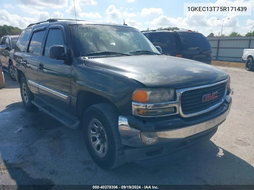 2005 GMC Yukon Sle VIN: 1GKEC13T75R171439 Lot: 40378306