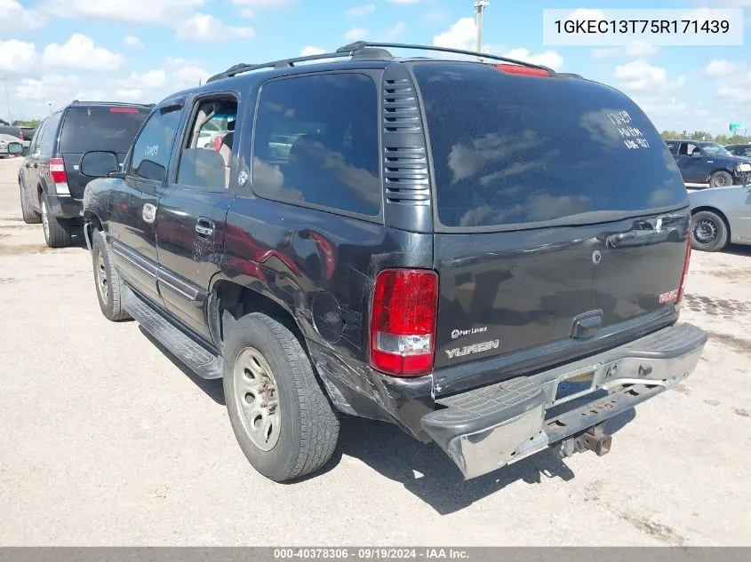 2005 GMC Yukon Sle VIN: 1GKEC13T75R171439 Lot: 40378306