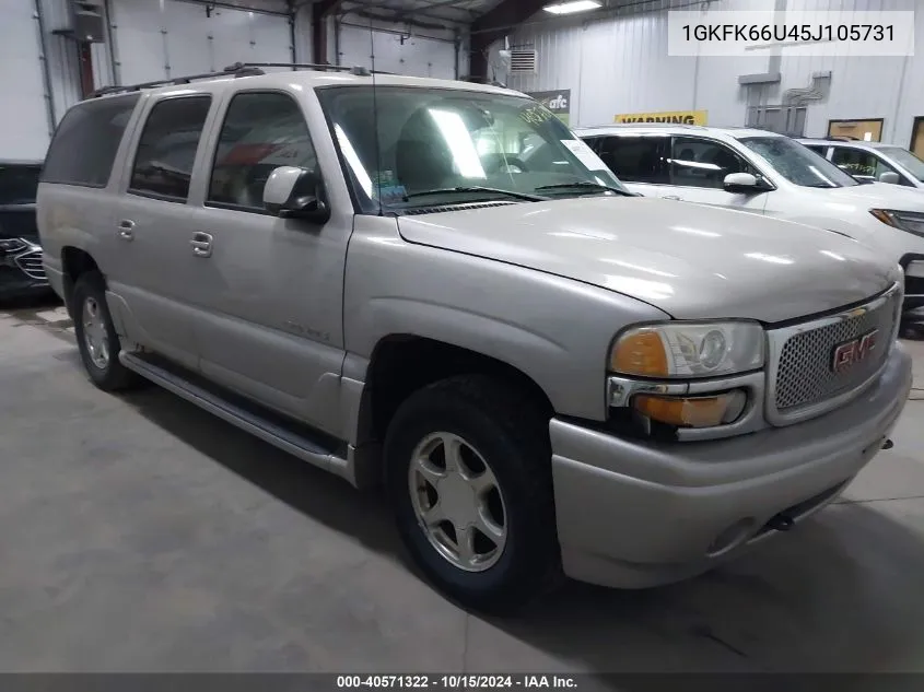 2005 GMC Yukon Xl 1500 Denali VIN: 1GKFK66U45J105731 Lot: 40571322